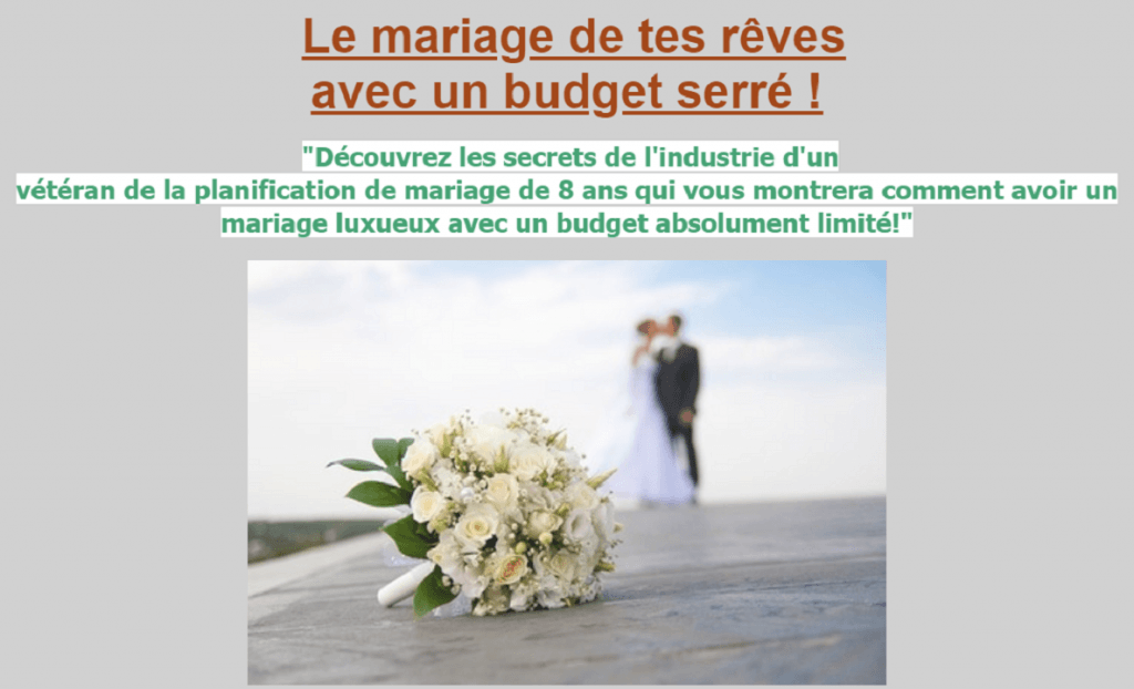 Le mariage de tes rêves avec un budget serré