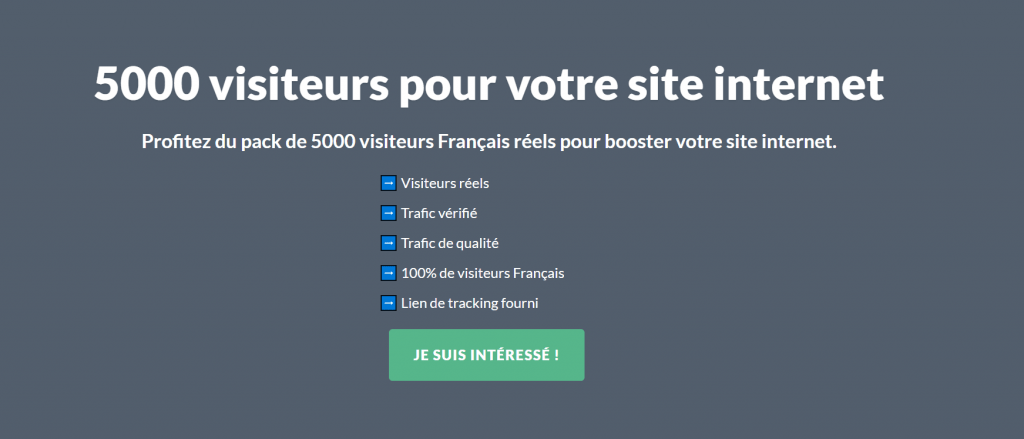 5000 visites pour votre site internet (France)