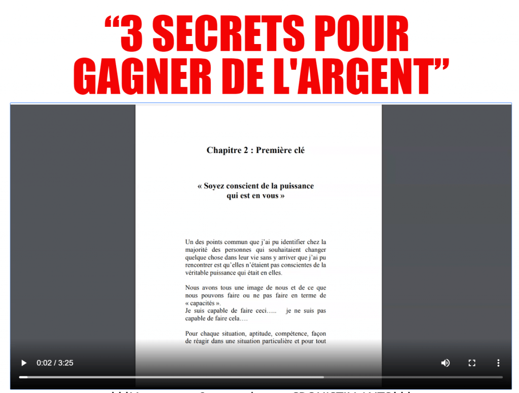 LES 3 SECRETS POUR GAGNER DE L'ARGENT