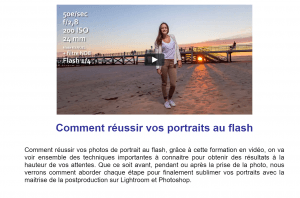 Formation portrait photo au flash
