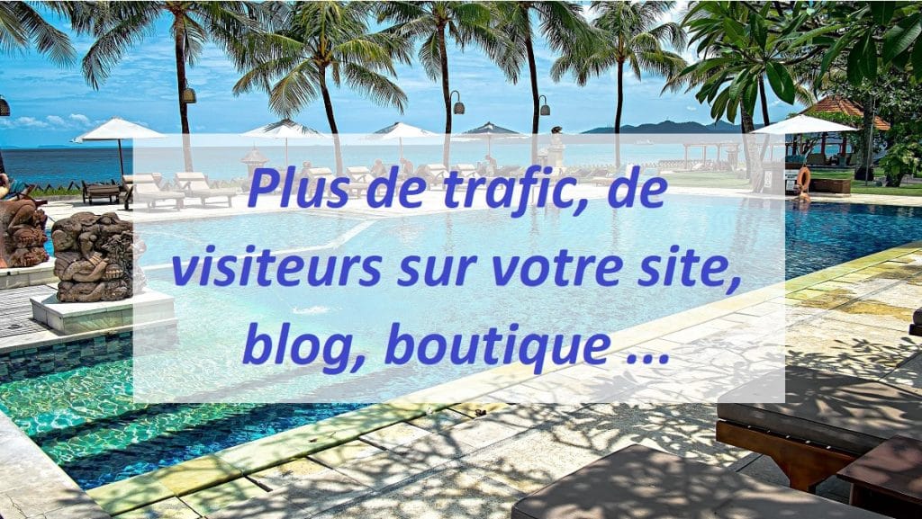 Plus de trafic, de visiteurs sur votre site, blog, boutique …