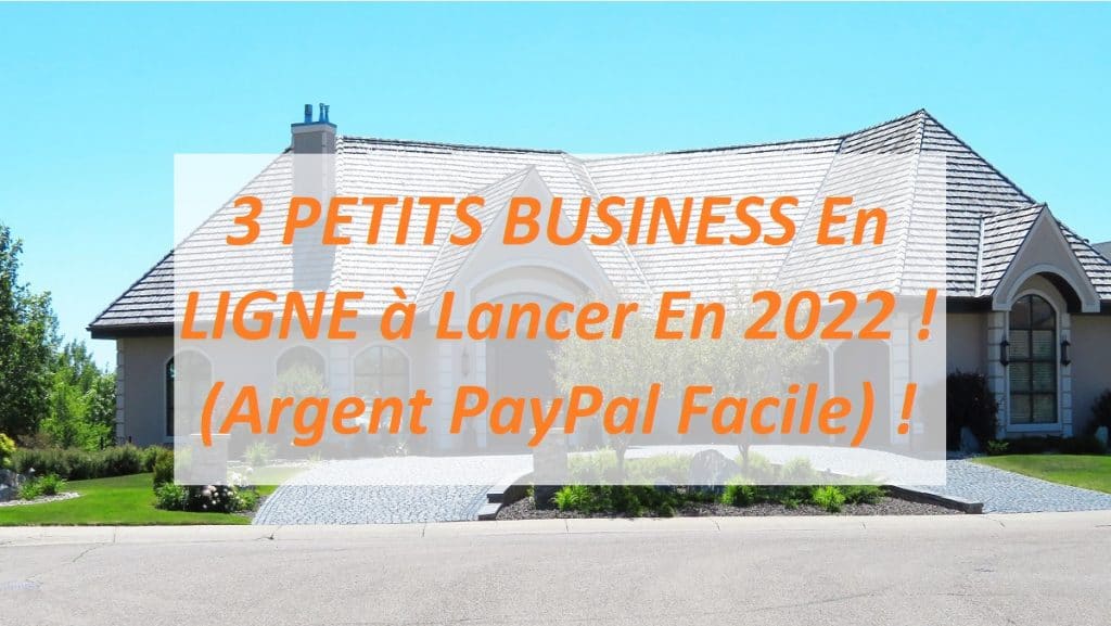 3 PETITS BUSINESS En LIGNE à Lancer En 2022 ! (Argent PayPal Facile) !