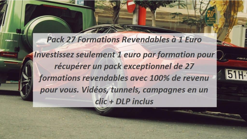 Pack 27 Formations Revendables à 1 Euro